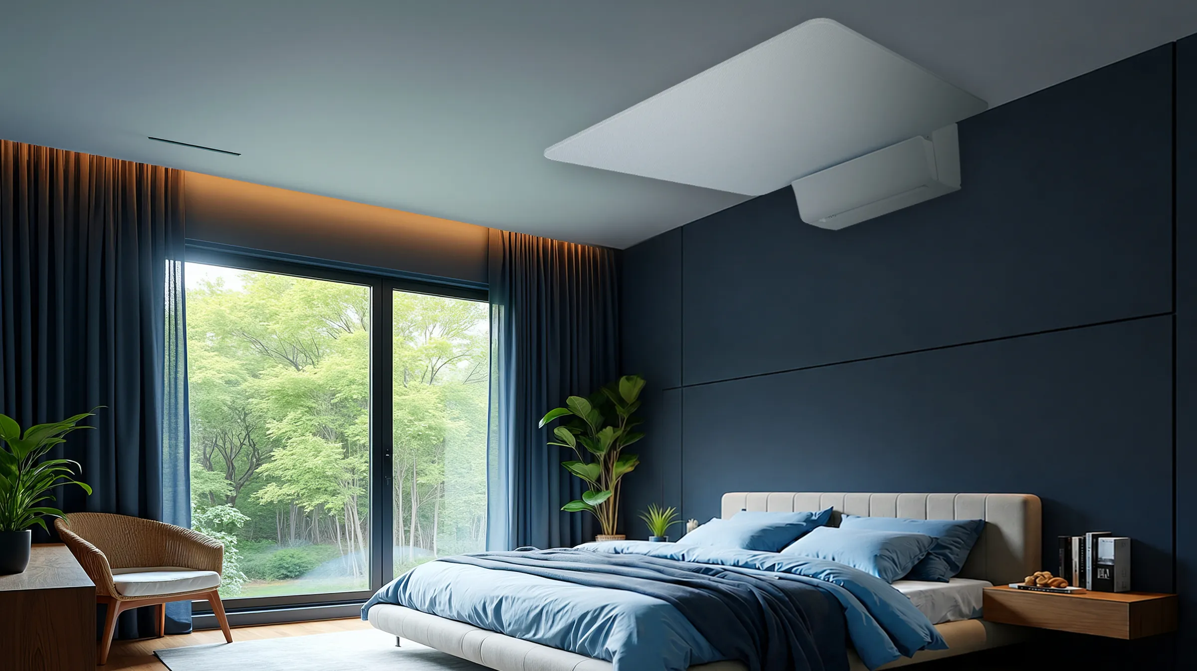 眠リッチがつくる風のない快適な寝室