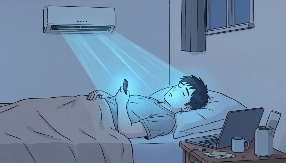 寝苦しい夜に避けたいスマホや直風などの行動